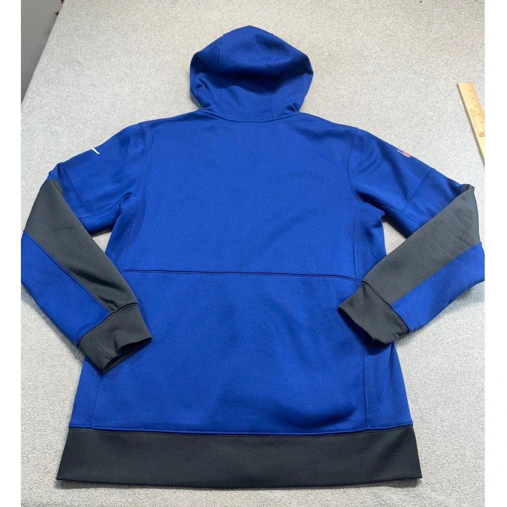 Nike New York Giants Hoodie Mens M Dri-FIT NFL On Field Full Zip Blue Gray Cozy